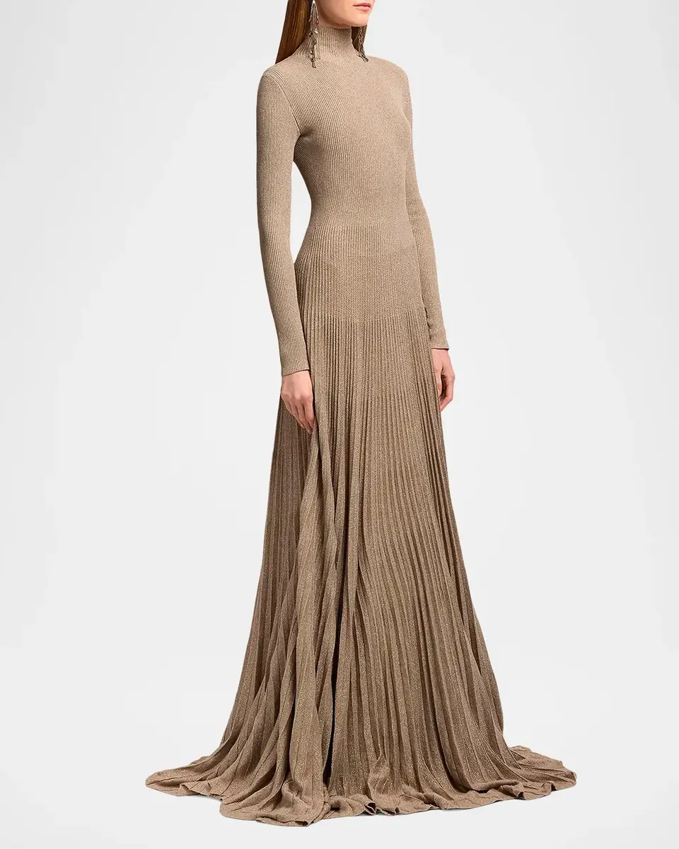 Ralph Lauren Collection Turtleneck Sweater Evening Dress | Thumbnail 6