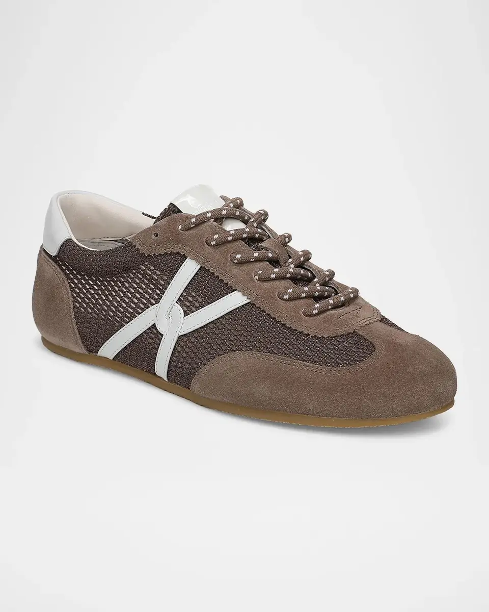 Veronica Beard Riviera Mesh and Leather Low-Top Sneakers | Thumbnail 2
