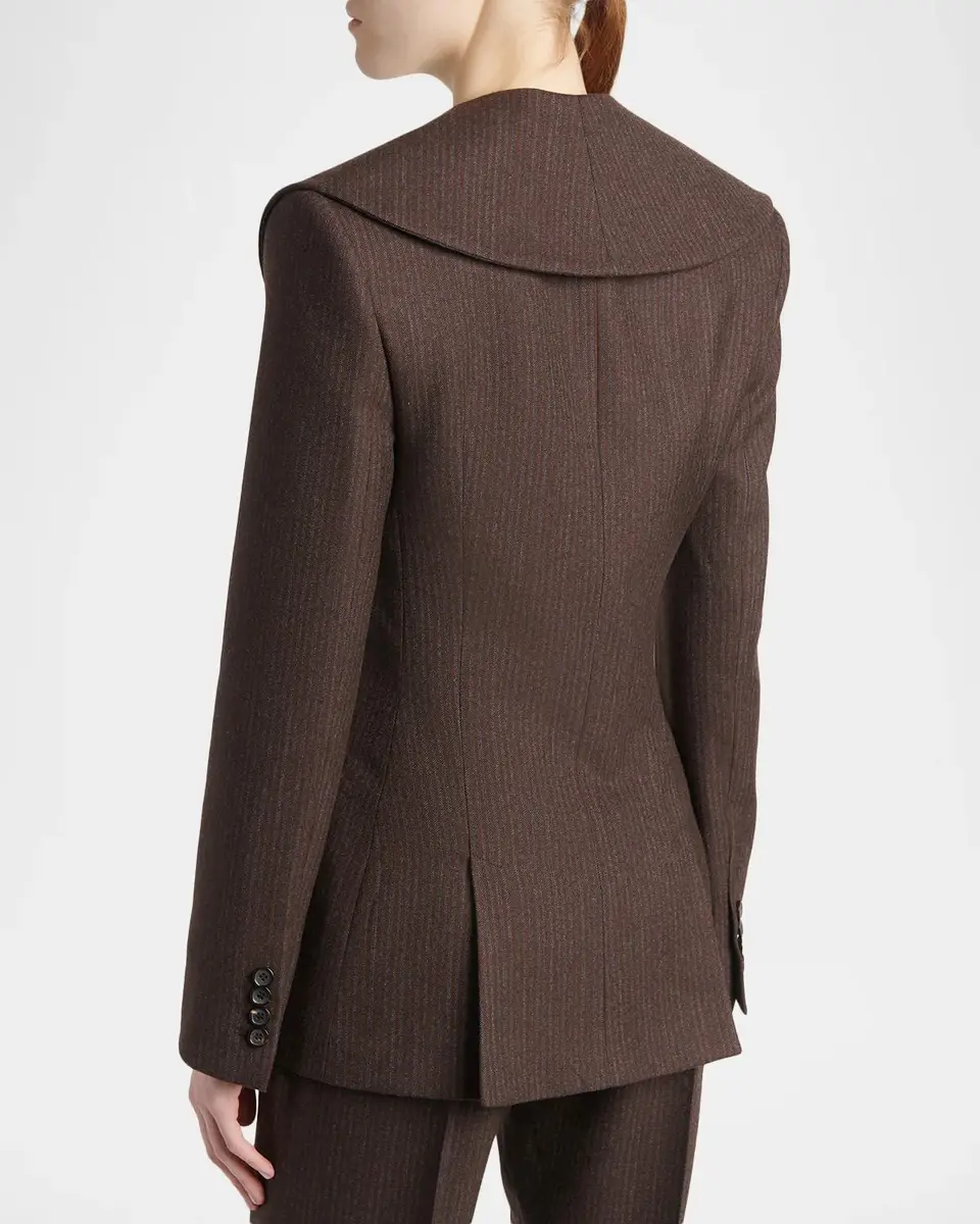 Alexander McQueen Striped Double-Breasted Wool Blazer | Thumbnail 3 Alexander McQueen Striped Double-Breasted Wool Blazer | Thumbnail 3
