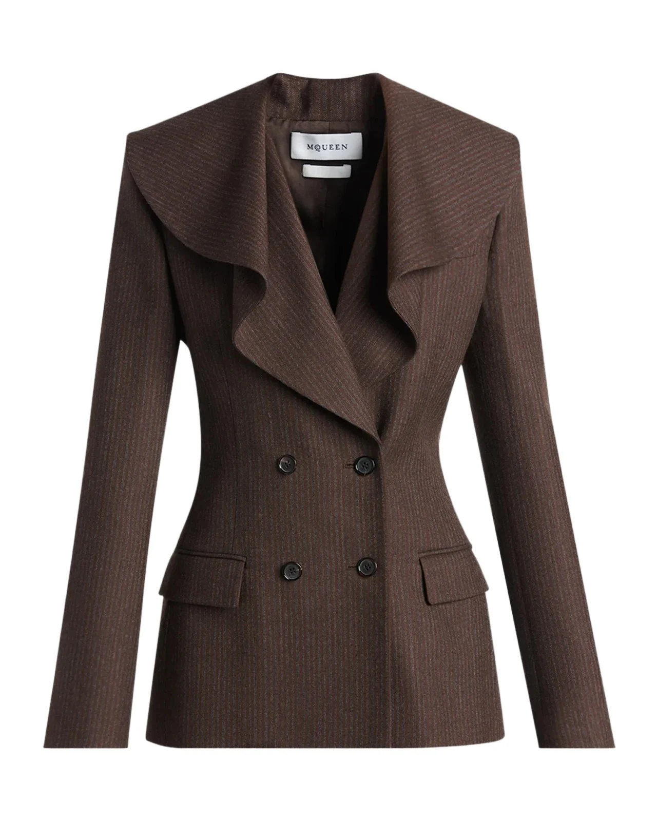 Striped Double-Breasted Wool Blazer Striped Double-Breasted Wool Blazer