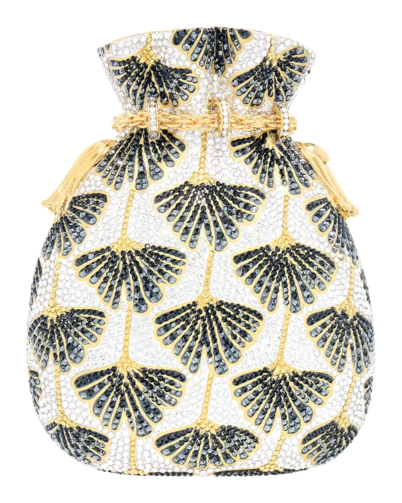 Judith Leiber Couture Ginkgo Leaf Crystal Pouch Bag