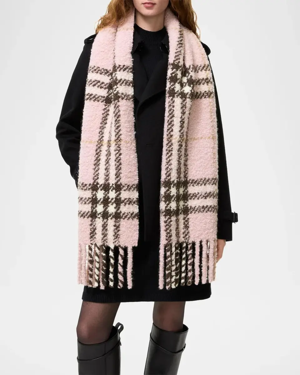 Burberry Check Wool Bouclé Scarf | Thumbnail 3 Burberry Check Wool Bouclé Scarf | Thumbnail 3