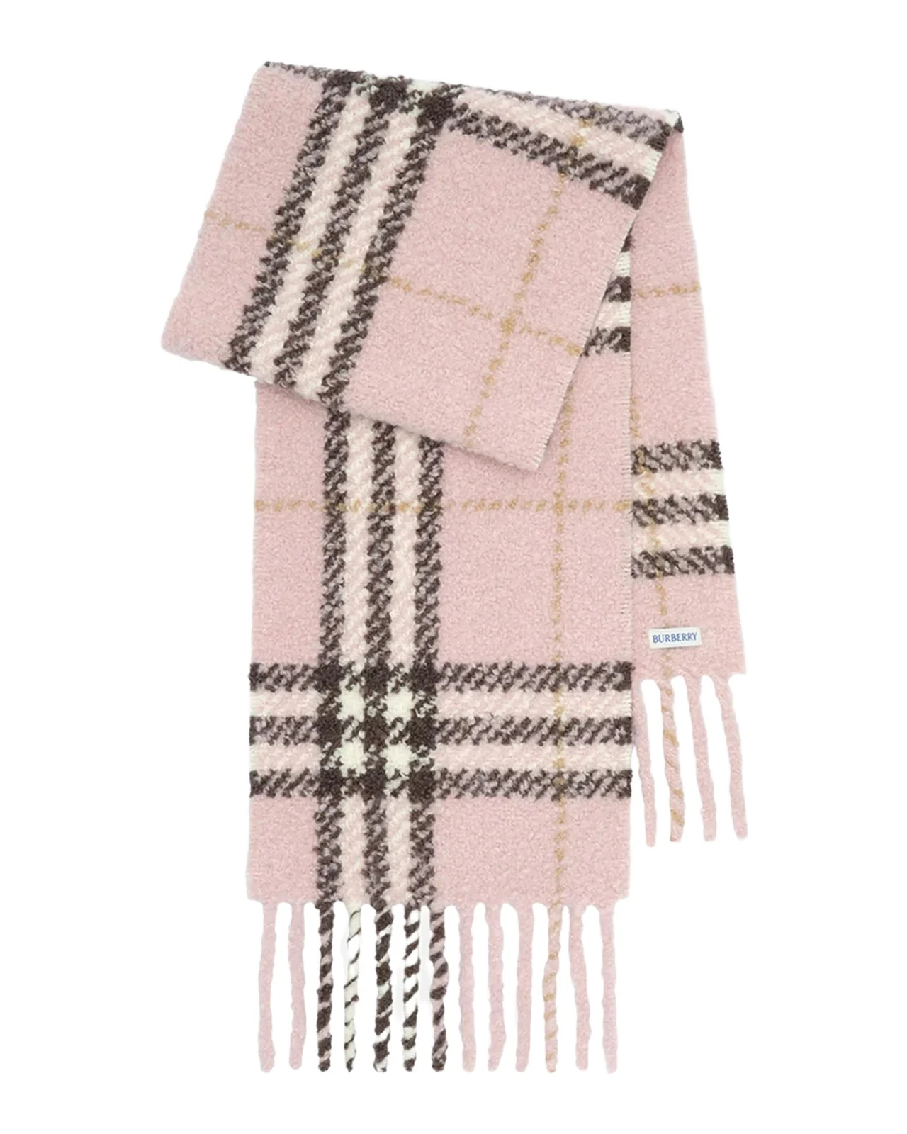 Check Wool Bouclé Scarf Check Wool Bouclé Scarf