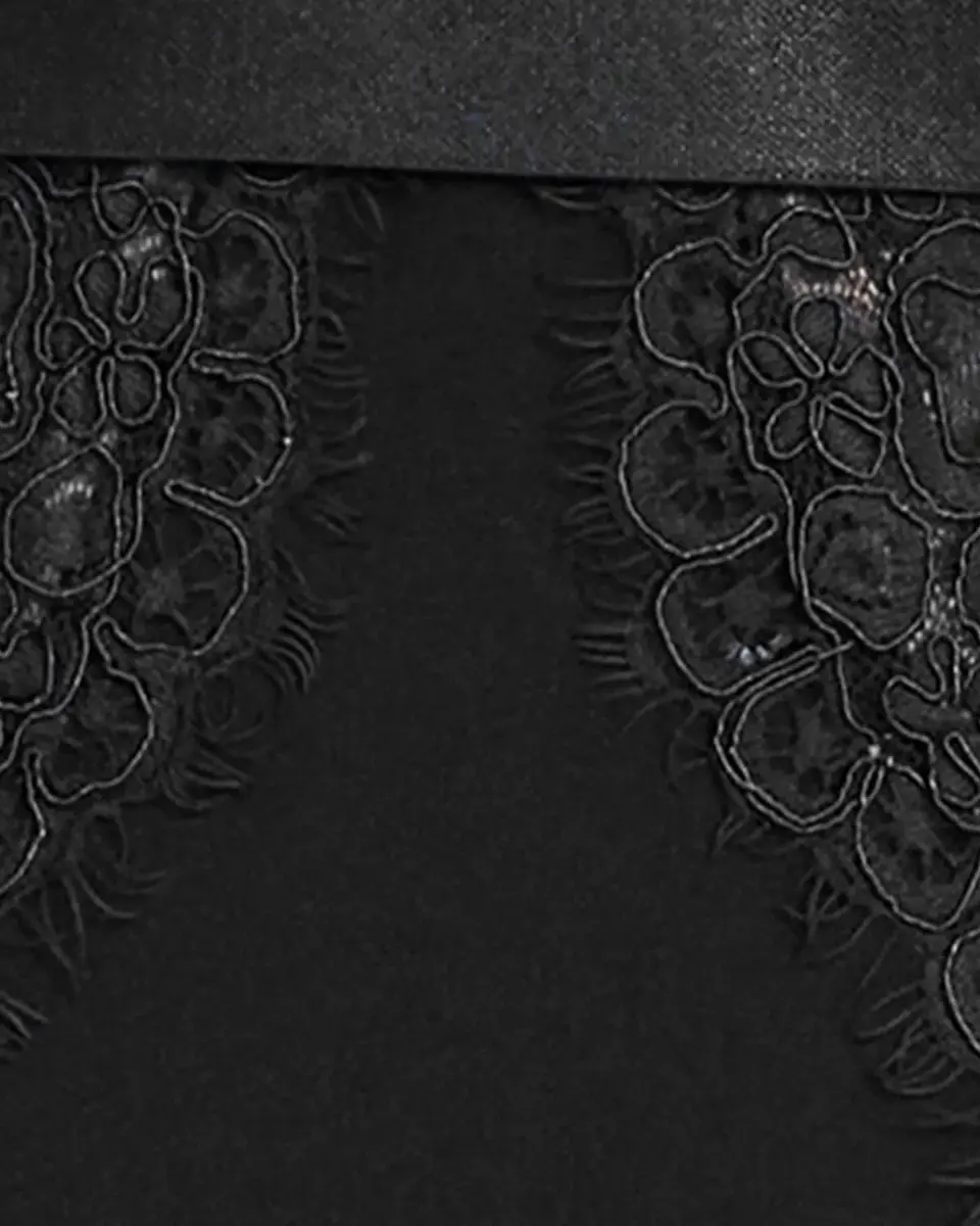 Tadashi Shoji Plunging Illusion Lace & Crepe Gown | Thumbnail 5 Tadashi Shoji Plunging Illusion Lace & Crepe Gown | Thumbnail 5