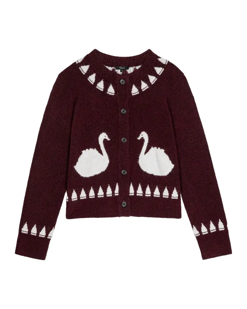 RAILS Millie Swans Wool-Blend Cardigan