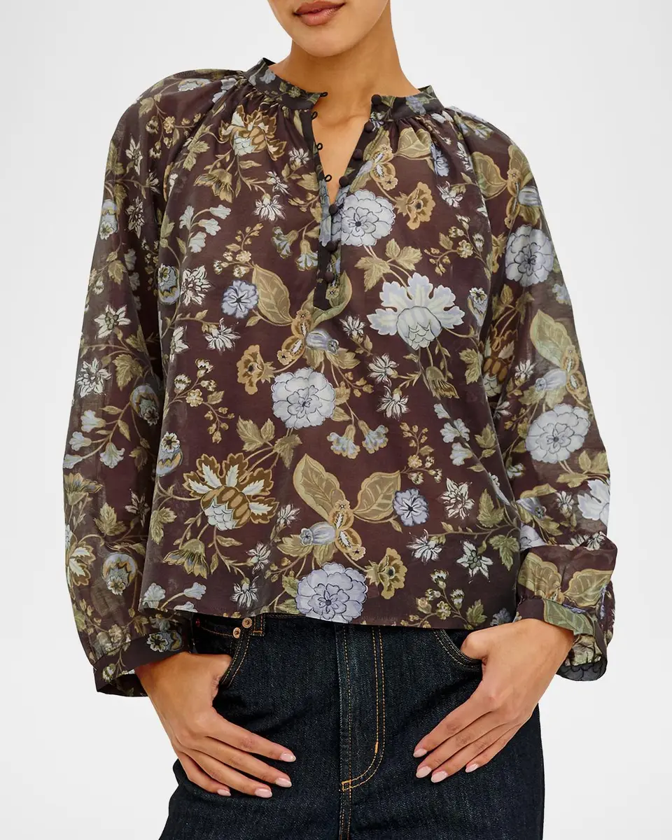 RAILS Tali Floral Band-Collar Shirt | Thumbnail 4 RAILS Tali Floral Band-Collar Shirt | Thumbnail 4
