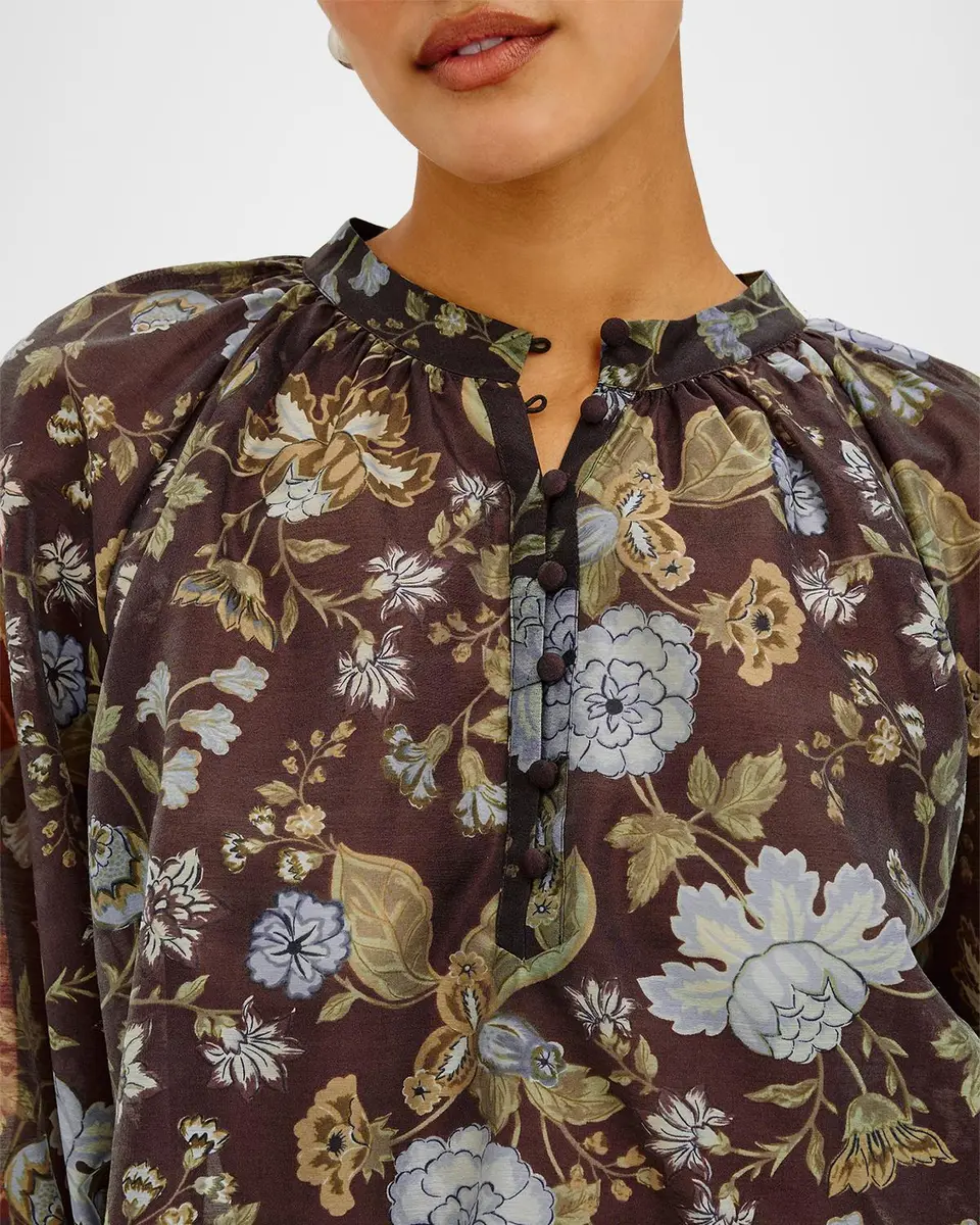 RAILS Tali Floral Band-Collar Shirt | Thumbnail 5 RAILS Tali Floral Band-Collar Shirt | Thumbnail 5