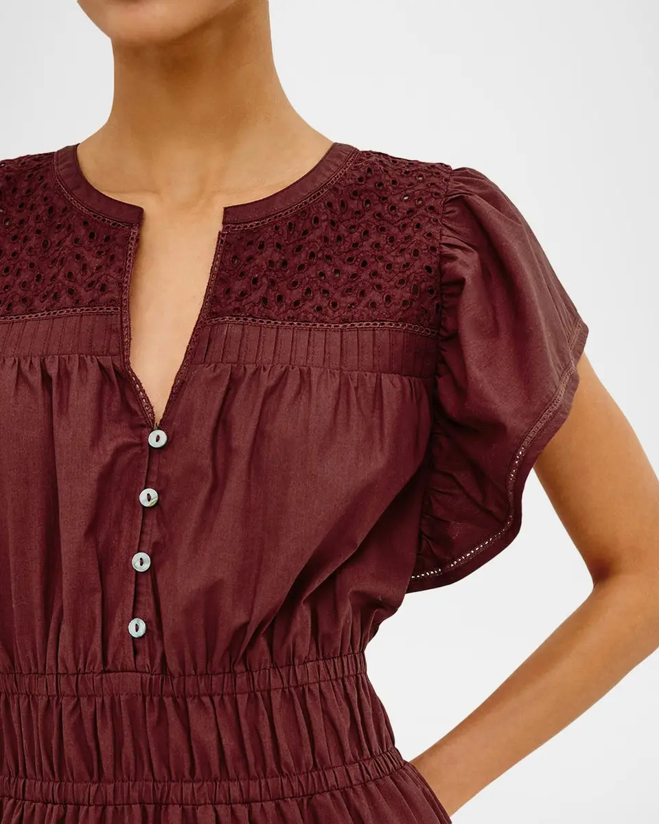 RAILS Gianna Eyelet Flutter-Sleeve Midi Dress | Thumbnail 5 RAILS Gianna Eyelet Flutter-Sleeve Midi Dress | Thumbnail 5