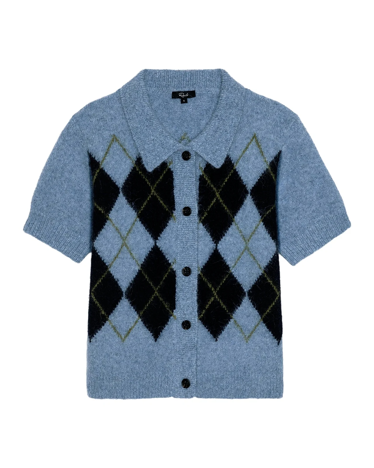 RAILS Kelly Argyle Polo Cardigan