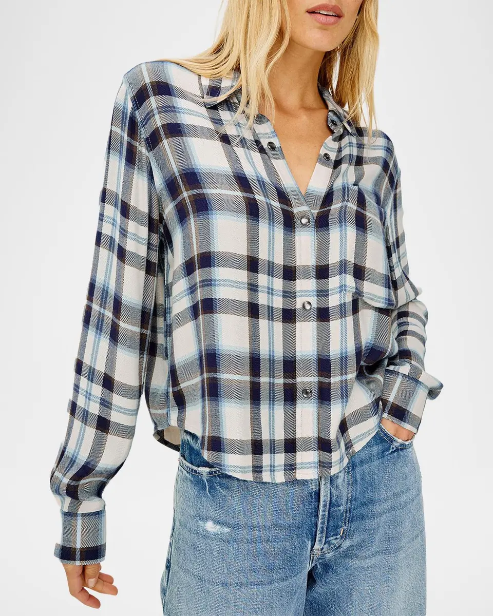 RAILS Malin Plaid Button-Front Shirt | Thumbnail 4 RAILS Malin Plaid Button-Front Shirt | Thumbnail 4