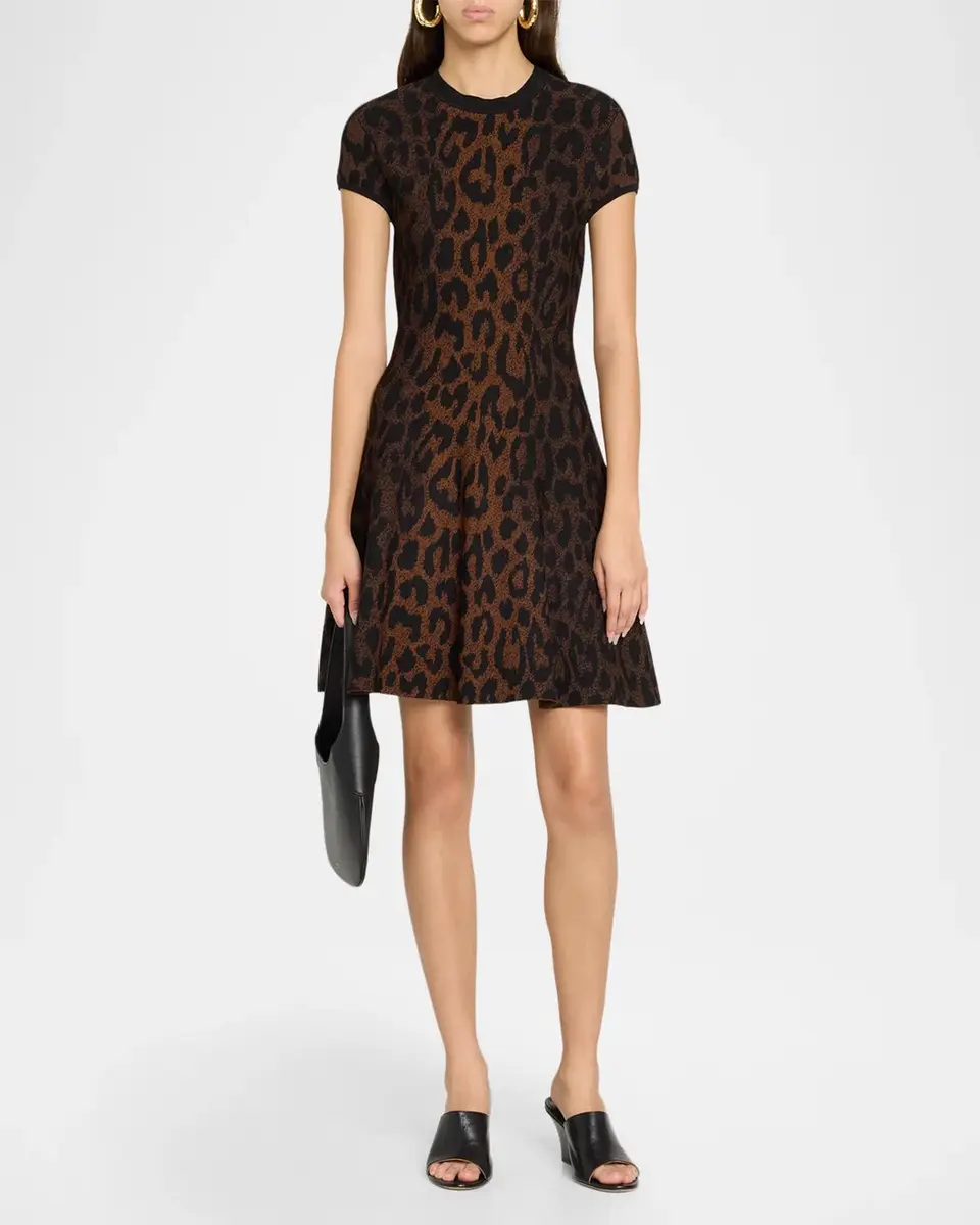 Milly Honor Leopard Mini Dress | Thumbnail 2 Milly Honor Leopard Mini Dress | Thumbnail 2