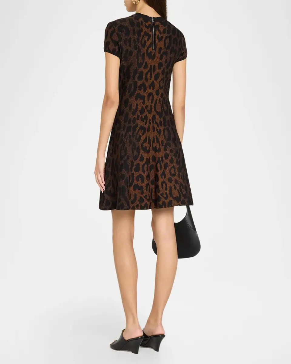 Milly Honor Leopard Mini Dress | Thumbnail 3 Milly Honor Leopard Mini Dress | Thumbnail 3