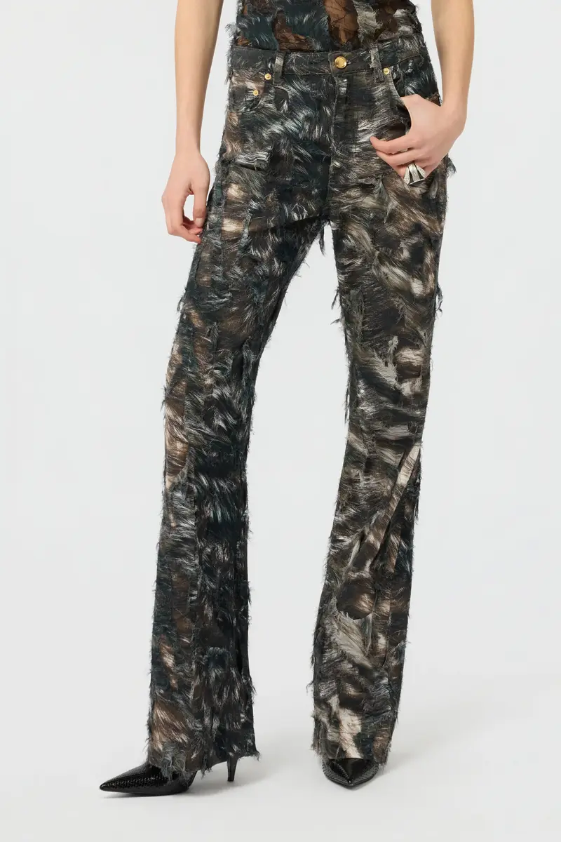 Roberto Cavalli Silver Fur Print Jeans | Thumbnail 2 Roberto Cavalli Silver Fur Print Jeans | Thumbnail 2
