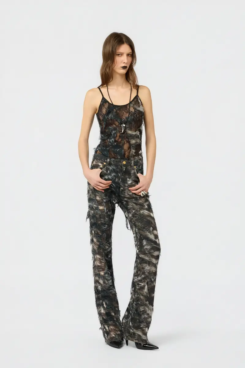 Roberto Cavalli Silver Fur Print Jeans | Thumbnail 6 Roberto Cavalli Silver Fur Print Jeans | Thumbnail 6