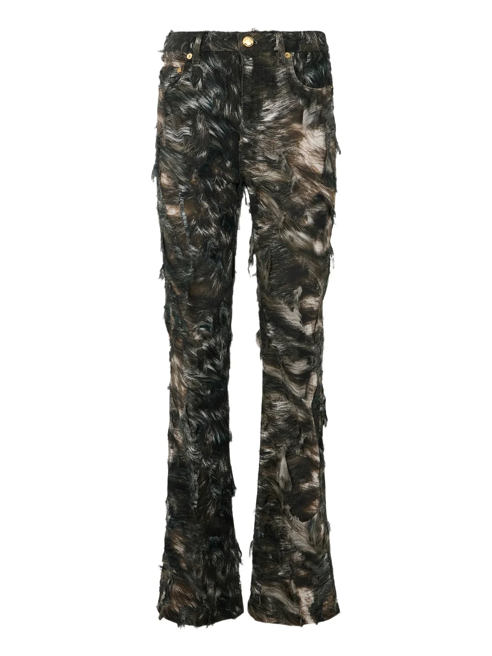 Silver Fur Print Jeans Silver Fur Print Jeans