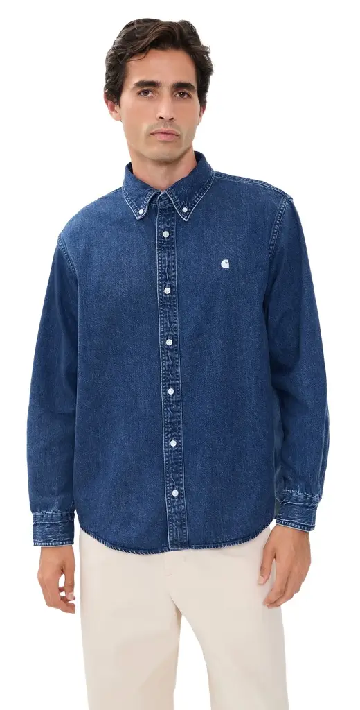 Carhartt WIP Lucas Denim Shirt | Image 1 Carhartt WIP Lucas Denim Shirt | Image 1