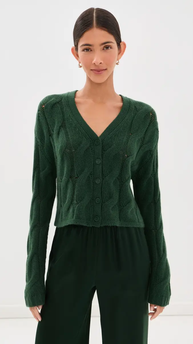 Sablyn Jolie Cropped Cashmere Cable Cardigan | Thumbnail 3 Sablyn Jolie Cropped Cashmere Cable Cardigan | Thumbnail 3