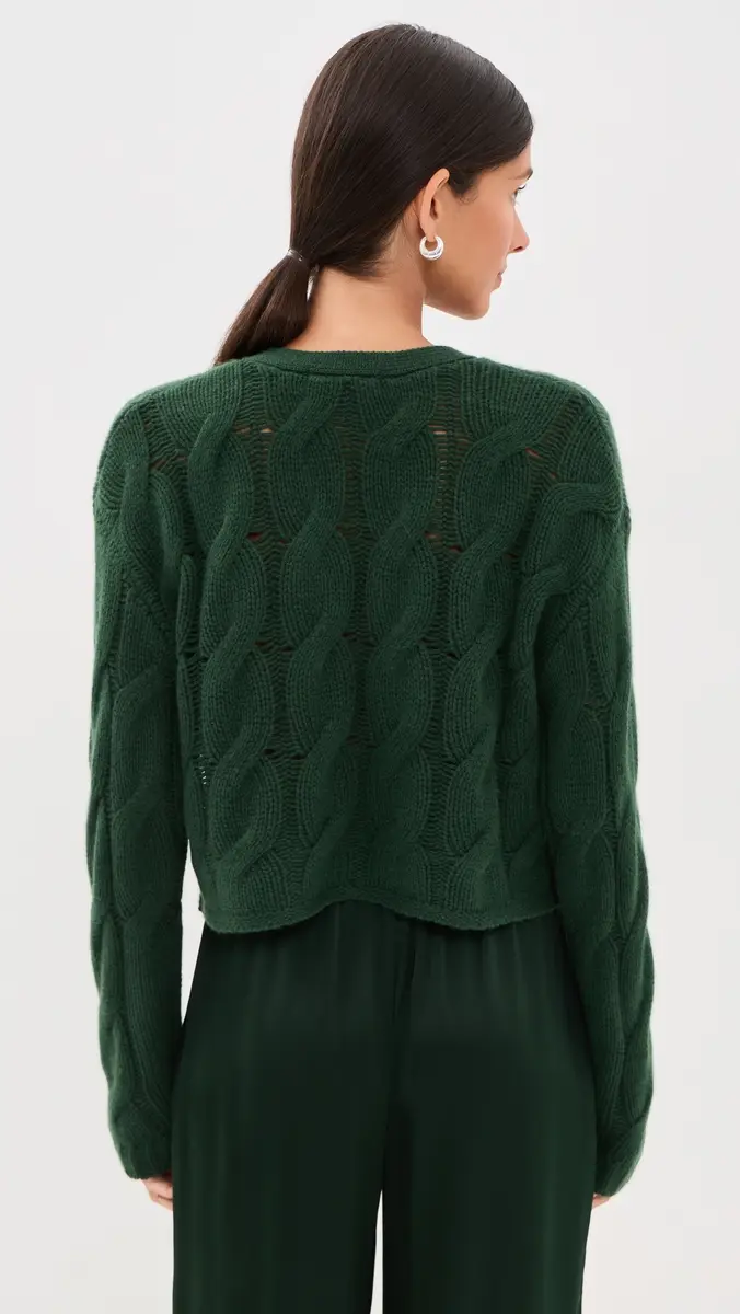 Sablyn Jolie Cropped Cashmere Cable Cardigan | Thumbnail 4 Sablyn Jolie Cropped Cashmere Cable Cardigan | Thumbnail 4