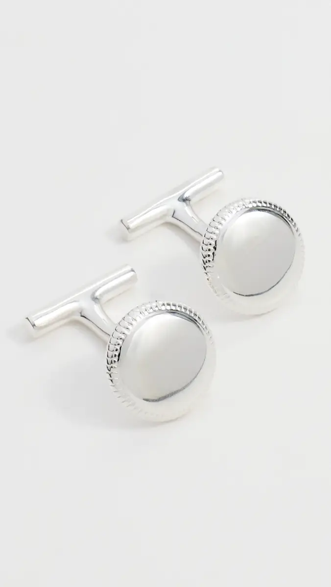 Shinola Sterling Silver Coin Edge Cufflinks | Thumbnail 2