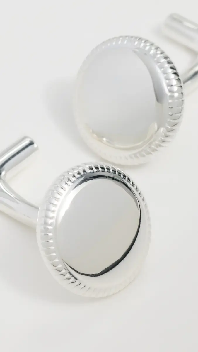 Shinola Sterling Silver Coin Edge Cufflinks | Thumbnail 5