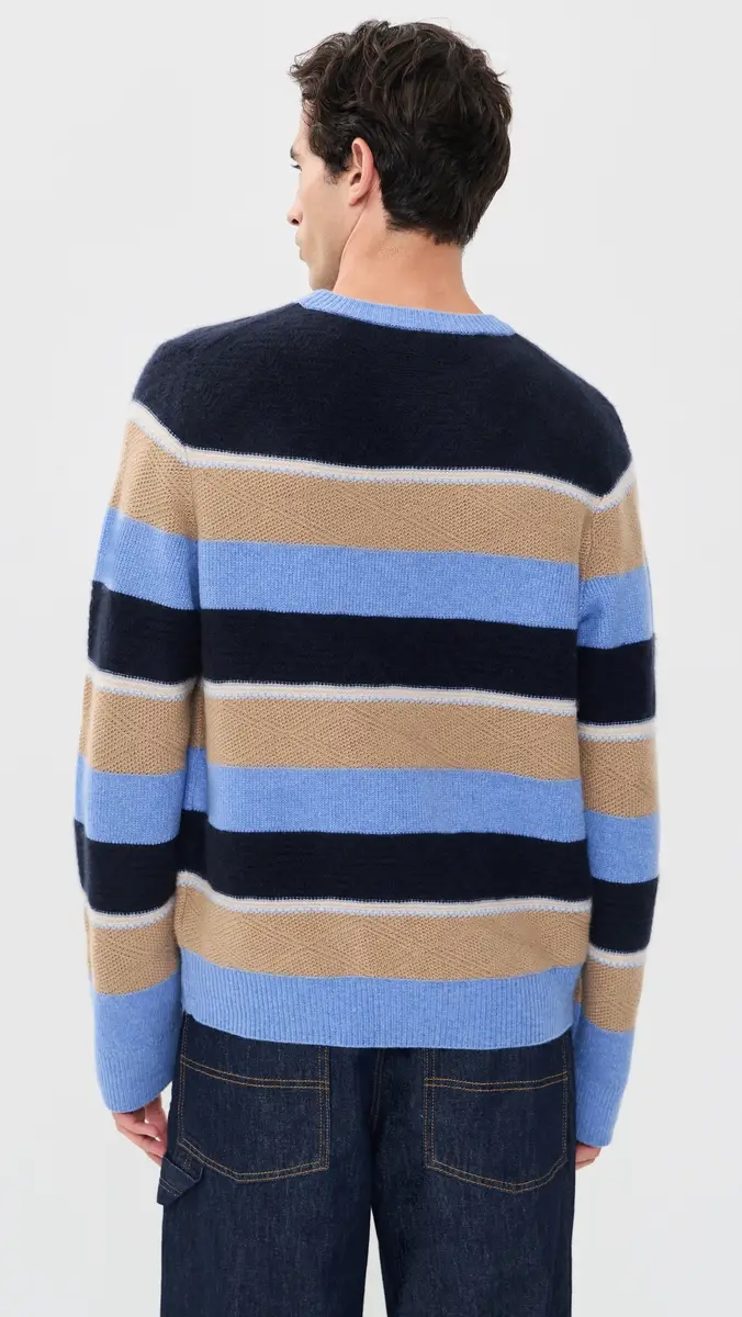 Guest In Residence Stripe Cashmere Crew Sweater | Thumbnail 3