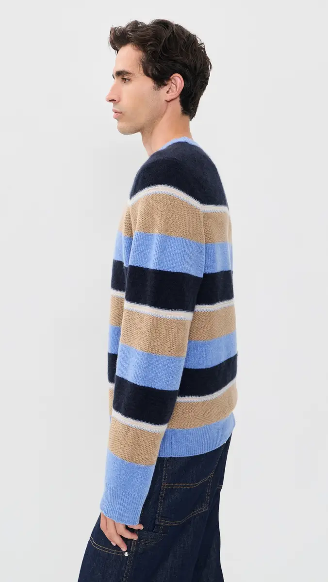 Guest In Residence Stripe Cashmere Crew Sweater | Thumbnail 4