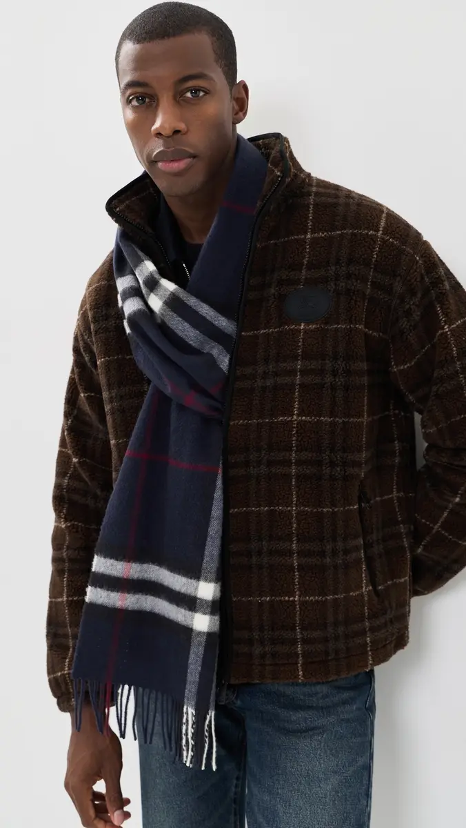 Burberry Giant Check Cashmere Scarf | Thumbnail 3 Burberry Giant Check Cashmere Scarf | Thumbnail 3