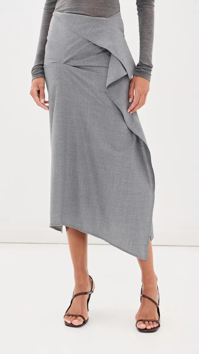 Victoria Beckham Draped Tailored Skirt | Thumbnail 2