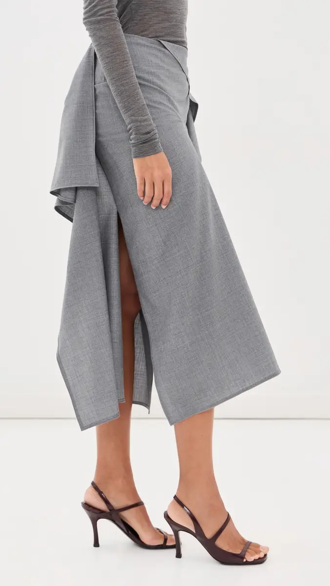 Victoria Beckham Draped Tailored Skirt | Thumbnail 4