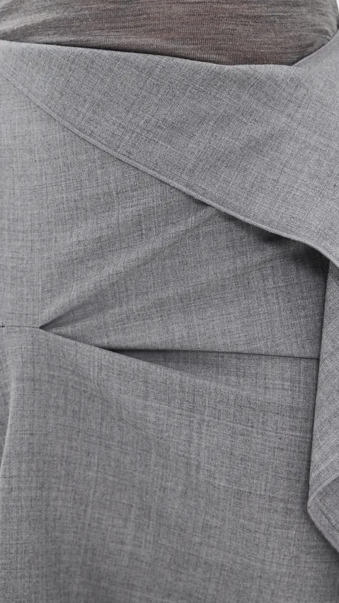 Victoria Beckham Draped Tailored Skirt | Thumbnail 6