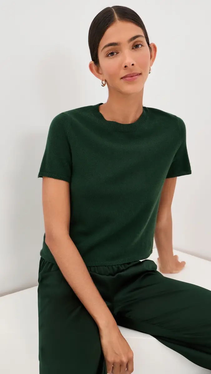 Sablyn Charleston Relaxed Cashmere Crew Neck Tee | Thumbnail 2