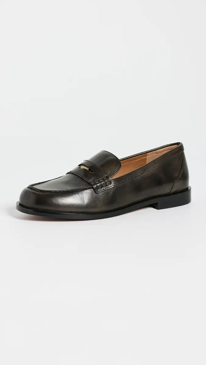 Madewell Porto Brushed Penny Loafers | Thumbnail 2 Madewell Porto Brushed Penny Loafers | Thumbnail 2