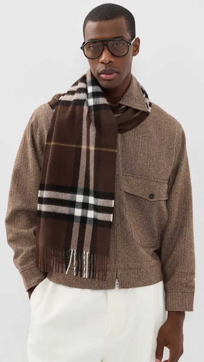 Burberry Giant Check Cashmere Scarf | Thumbnail 3 Burberry Giant Check Cashmere Scarf | Thumbnail 3