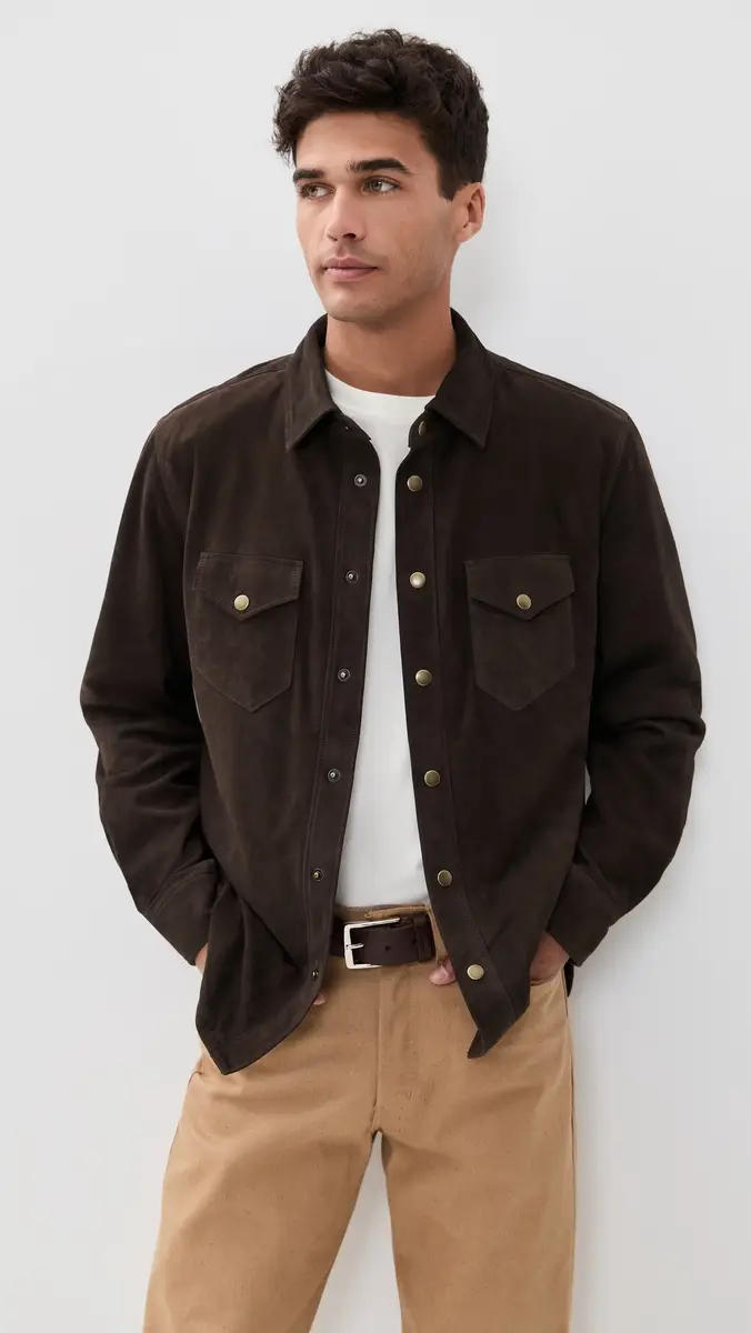 Billy Reid Savoy Suede Shacket | Thumbnail 2 Billy Reid Savoy Suede Shacket | Thumbnail 2