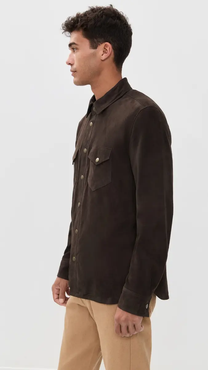 Billy Reid Savoy Suede Shacket | Thumbnail 4 Billy Reid Savoy Suede Shacket | Thumbnail 4