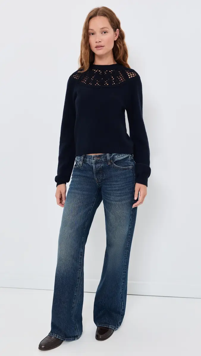 Frame The Lace Gathered Sweater | Thumbnail 5 Frame The Lace Gathered Sweater | Thumbnail 5