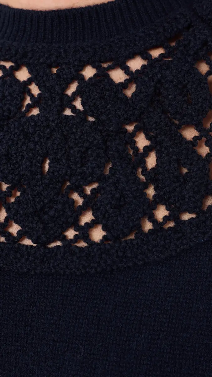 Frame The Lace Gathered Sweater | Thumbnail 6 Frame The Lace Gathered Sweater | Thumbnail 6