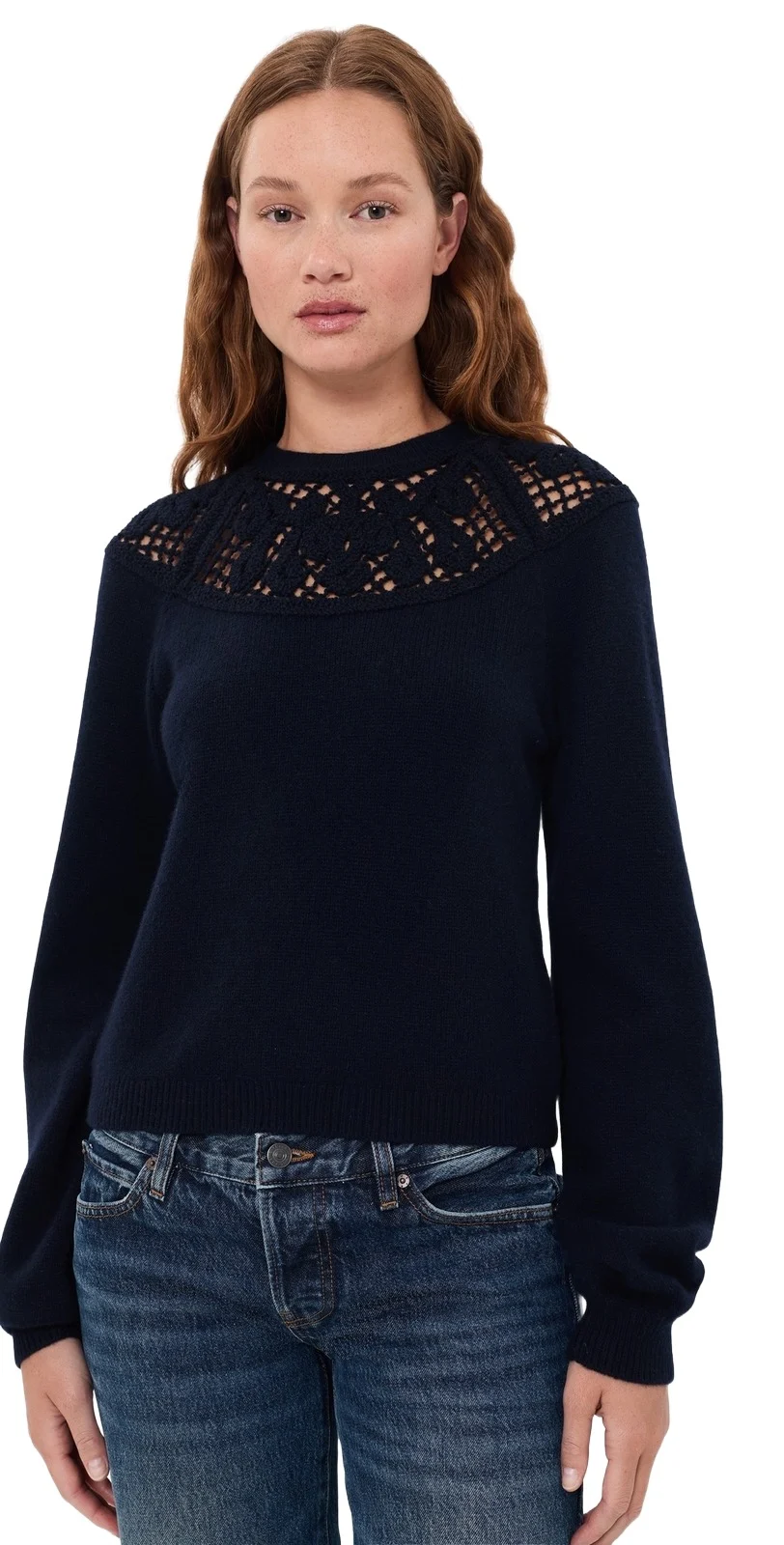 The Lace Gathered Sweater The Lace Gathered Sweater