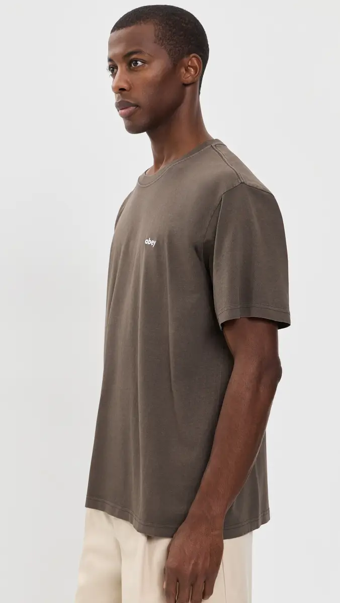 Obey Lowercase Short Sleeve Pigment Tee | Thumbnail 4 Obey Lowercase Short Sleeve Pigment Tee | Thumbnail 4