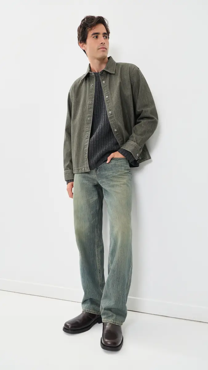 Helmut Lang Rustic Wool Rib Crew Sweater | Thumbnail 5 Helmut Lang Rustic Wool Rib Crew Sweater | Thumbnail 5