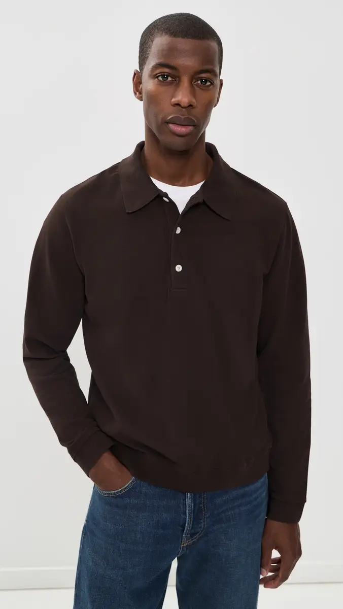 Citizens of Humanity Long Sleeve Banded Polo | Thumbnail 4 Citizens of Humanity Long Sleeve Banded Polo | Thumbnail 4