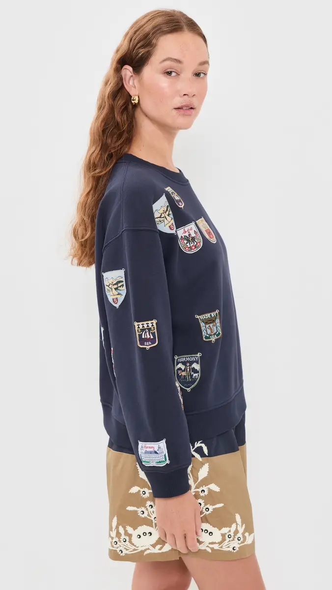 Sea Davis Patchwork Crew Neck Sweatshirt | Thumbnail 5 Sea Davis Patchwork Crew Neck Sweatshirt | Thumbnail 5