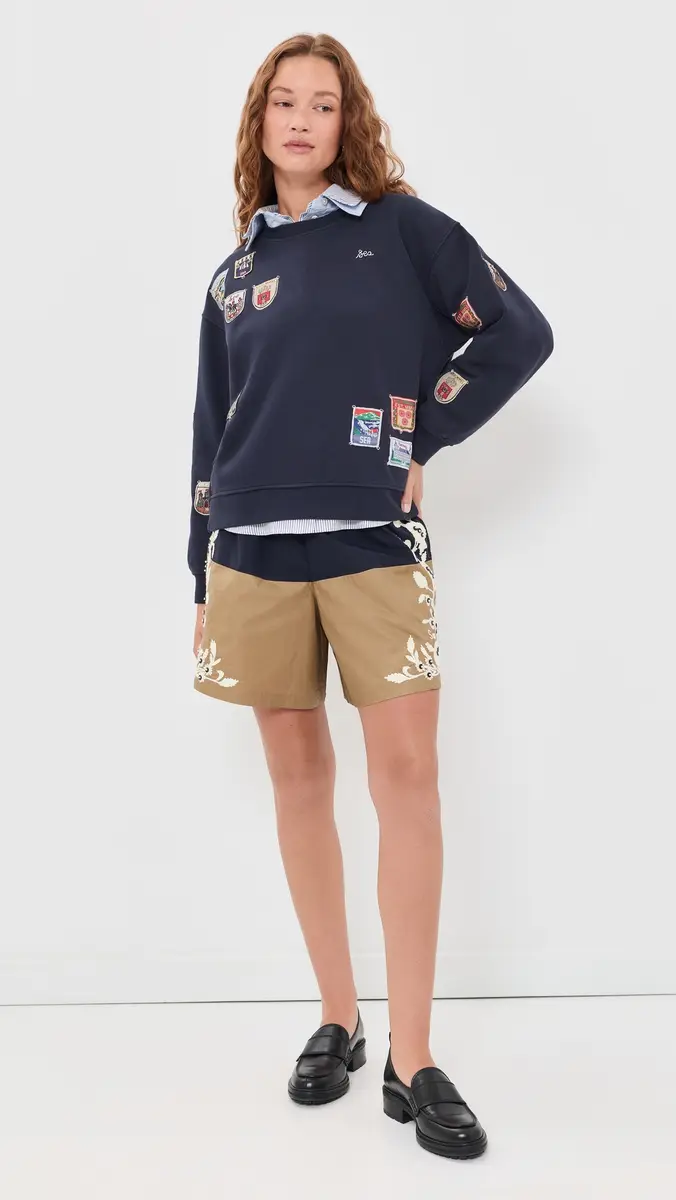 Sea Davis Patchwork Crew Neck Sweatshirt | Thumbnail 6 Sea Davis Patchwork Crew Neck Sweatshirt | Thumbnail 6