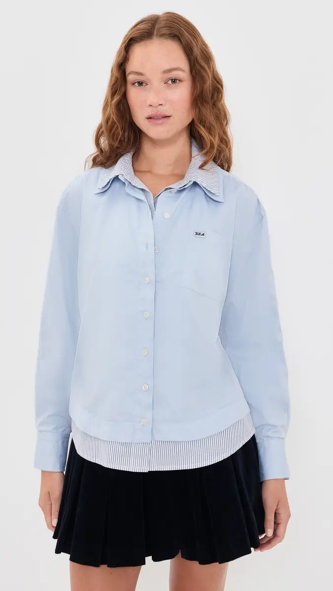 Sea Zayna Double Layered Button Down | Thumbnail 2 Sea Zayna Double Layered Button Down | Thumbnail 2