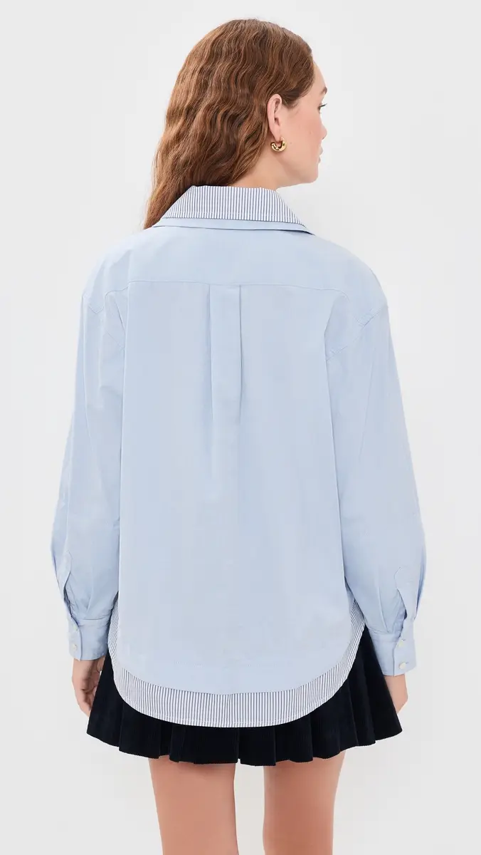 Sea Zayna Double Layered Button Down | Thumbnail 3 Sea Zayna Double Layered Button Down | Thumbnail 3