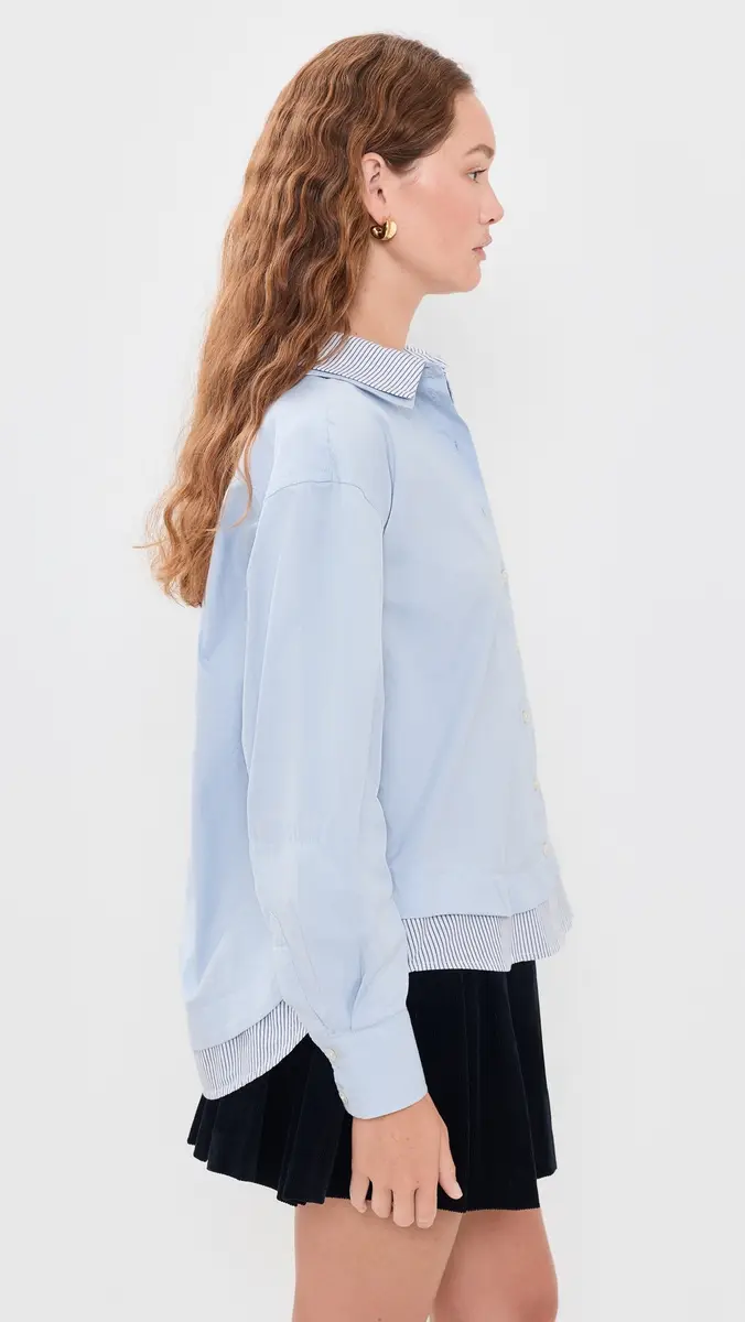 Sea Zayna Double Layered Button Down | Thumbnail 4 Sea Zayna Double Layered Button Down | Thumbnail 4