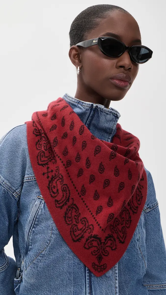 Guest In Residence The Wild Rag Bandana Cashmere Scarf | Thumbnail 3 Guest In Residence The Wild Rag Bandana Cashmere Scarf | Thumbnail 3