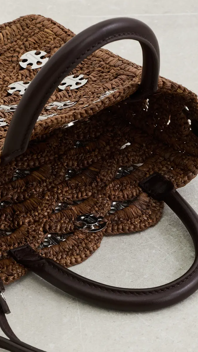Rabanne Small Raffia Tote Bag With Signature 1969 Discs | Thumbnail 6 Rabanne Small Raffia Tote Bag With Signature 1969 Discs | Thumbnail 6