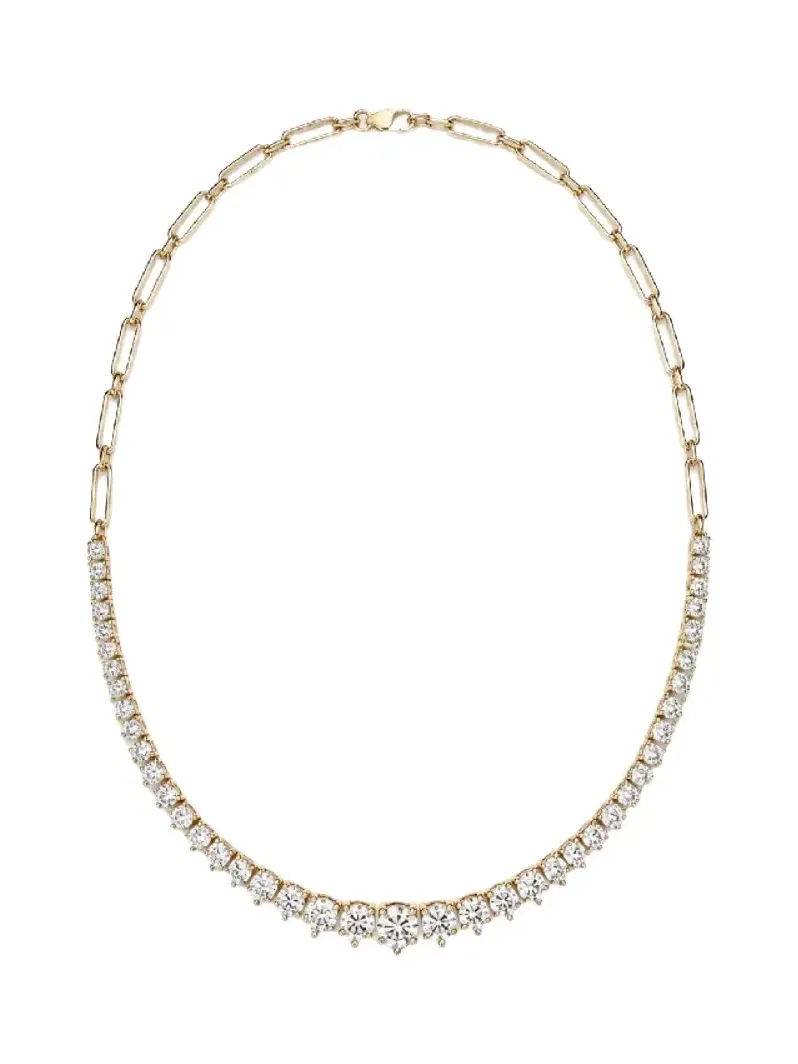 1.58ct Diamond 18K Gold Link Necklace