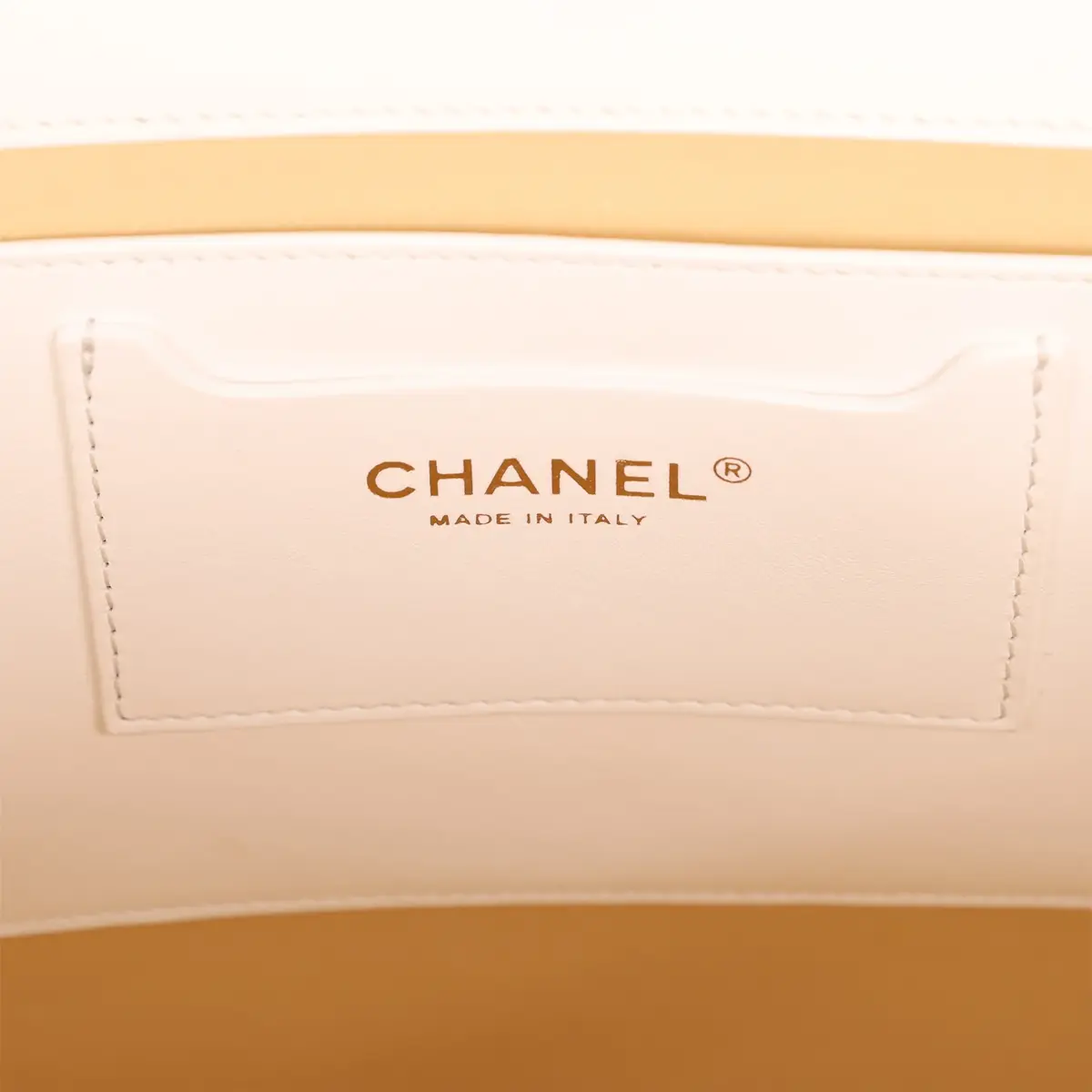 Chanel Chanel Large Shopping Tote Bag Light Beige Raffia, White Lambskin Light Gold Hardware | Thumbnail 9 Chanel Chanel Large Shopping Tote Bag Light Beige Raffia, White Lambskin Light Gold Hardware | Thumbnail 9